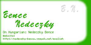 bence nedeczky business card